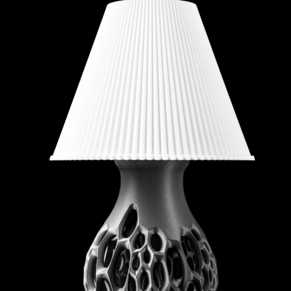 Modern Organik Desenli Masa Lambası