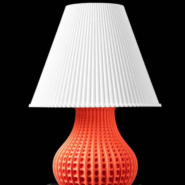 Modern Kırmızı Delikli Masa Lambası