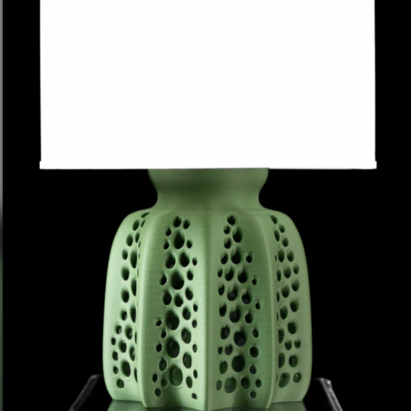 Modern Yeşil Delikli Masa Lambası