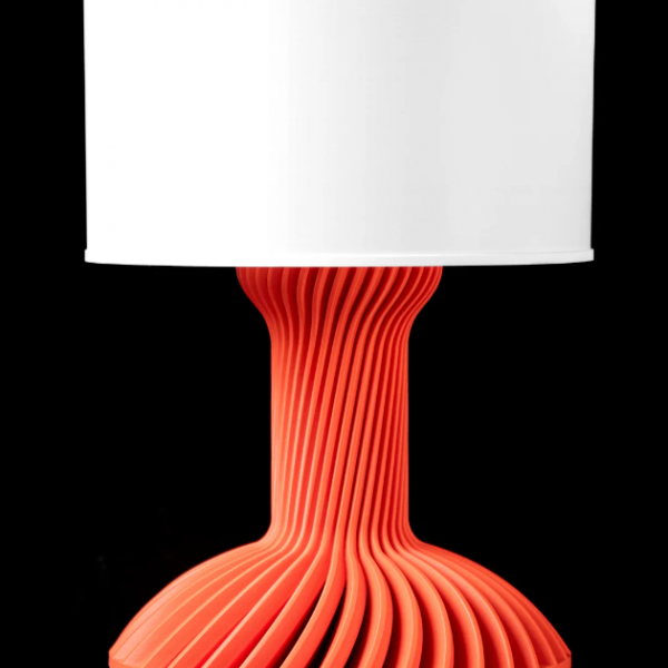 Modern Kırmızı Delikli Masa Lambası