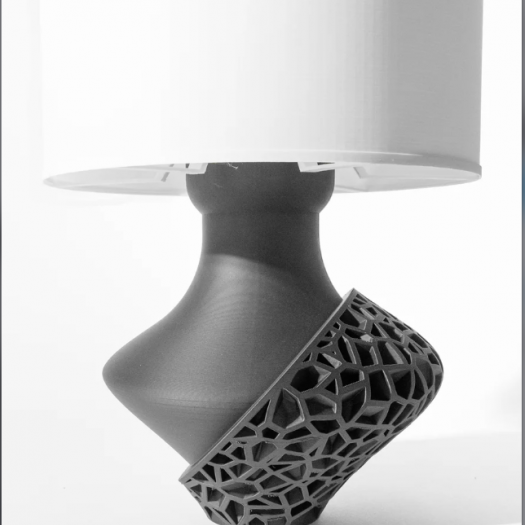 Geometrik Yeşil Örgü Desenli Masa Lambası 