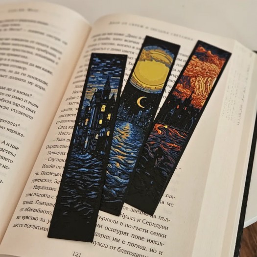 Van Gogh Tarzı 3D Baskı Kitap Ayracı Seti (3’lü) Van Gogh Tarzı 3D Baskı Kitap Ayracı Seti (3’lü)