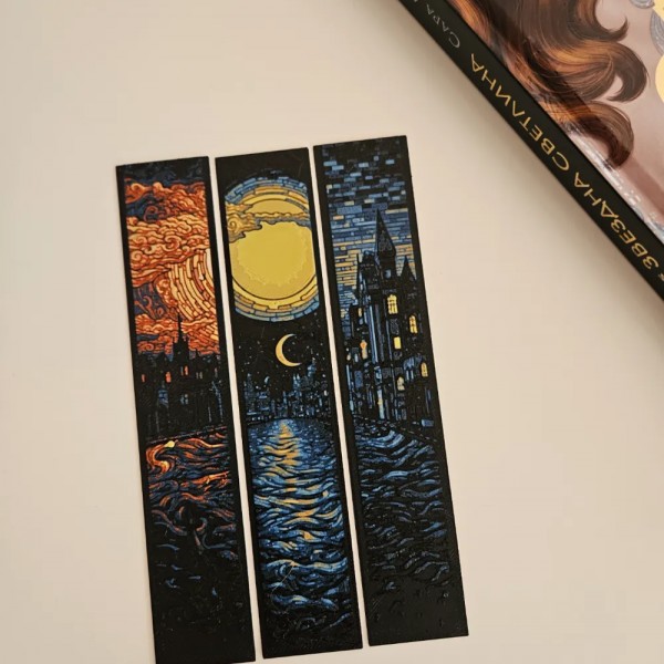 Van Gogh Tarzı 3D Baskı Kitap Ayracı Seti (3’lü)