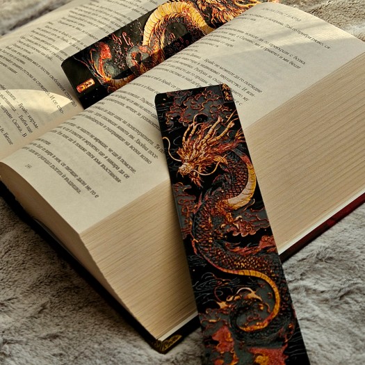 Ejderha Tasarımlı 3D Baskı Kitap Ayracı