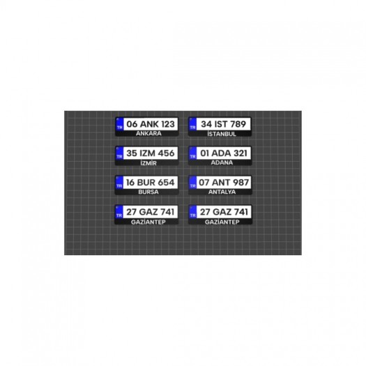 Kişiye Özel Plaka Tasarımlı 3D Baskı Anahtarlık