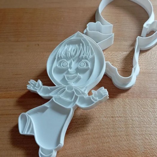 Masha Temalı 3D Baskı Kurabiye Kalıbı