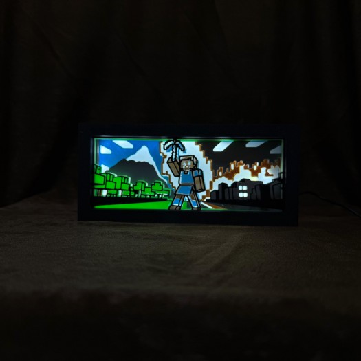 Minecraft Lightbox (Işıklı Gece Lambası)