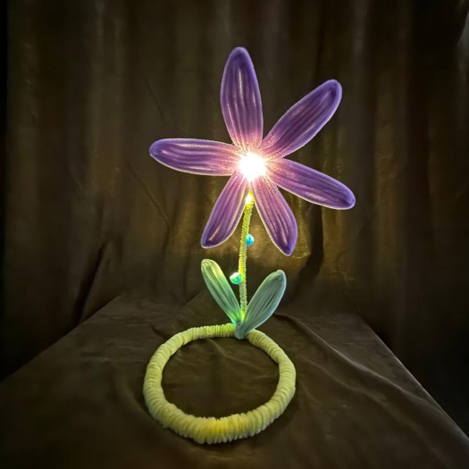 Şonil Çiçek Abajur