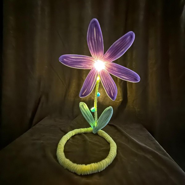 Şonil Çiçek Abajur