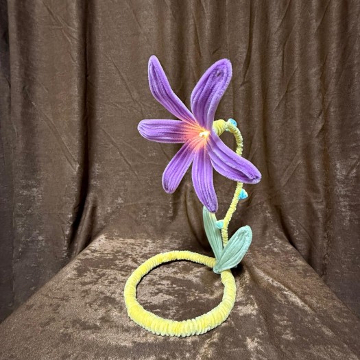 Şonil Çiçek Abajur