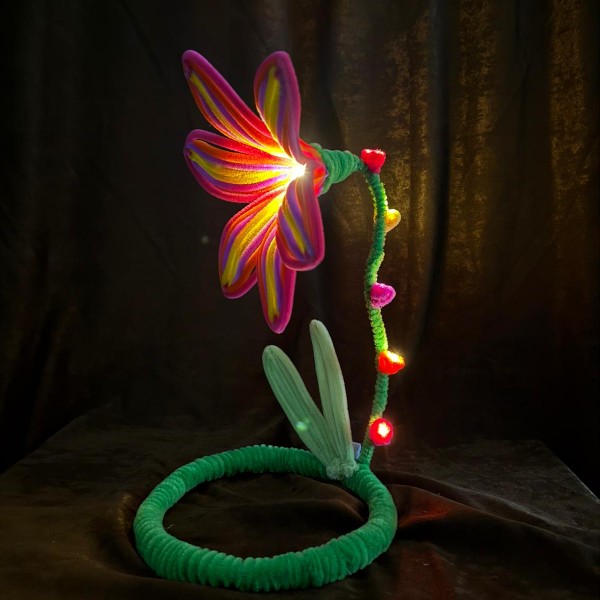 Şonil Çiçek Abajur