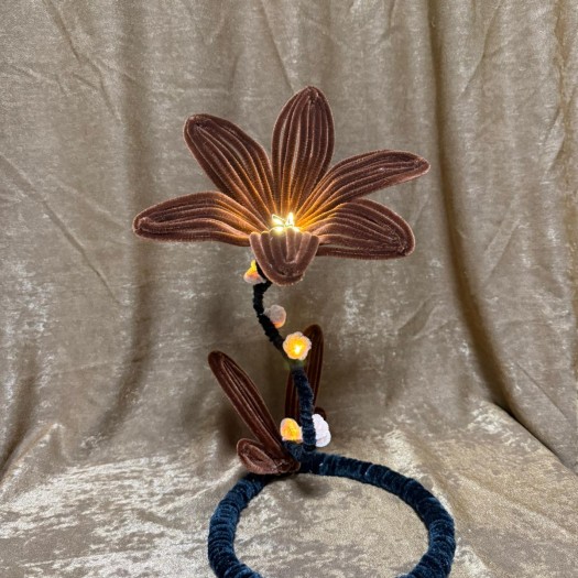 Şonil Çiçek Abajur