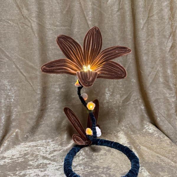 Şonil Çiçek Abajur