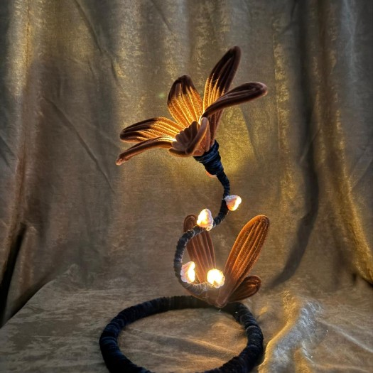 Şonil Çiçek Abajur