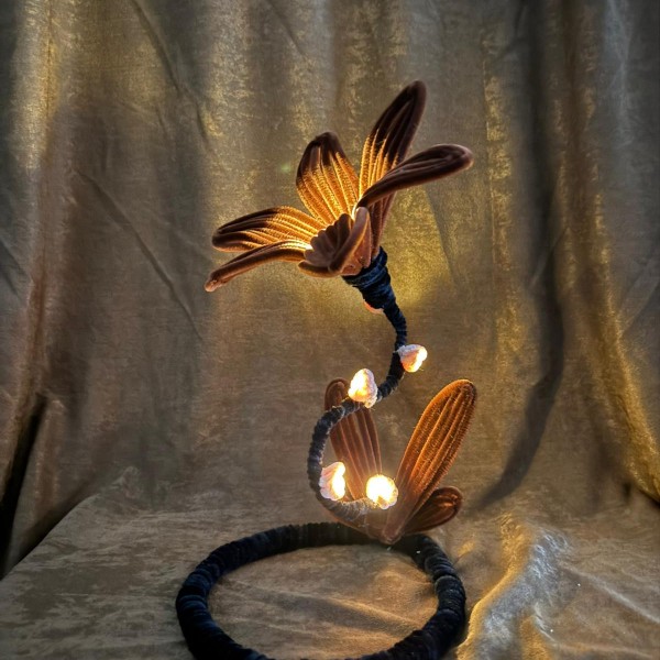 Şonil Çiçek Abajur