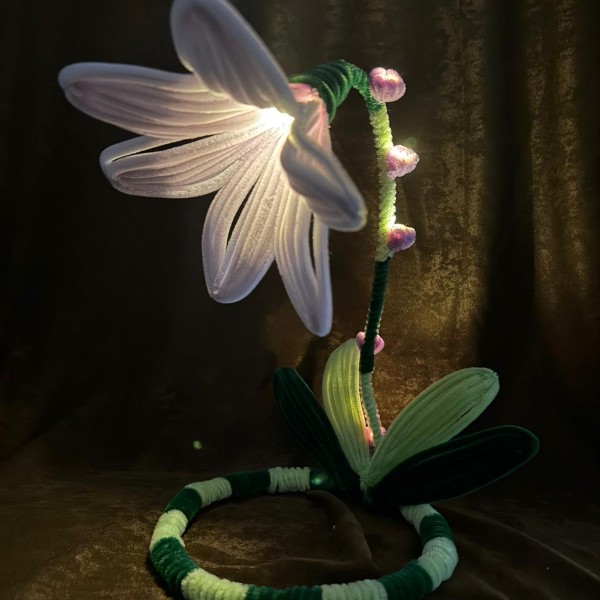 Şonil Çiçek Abajur