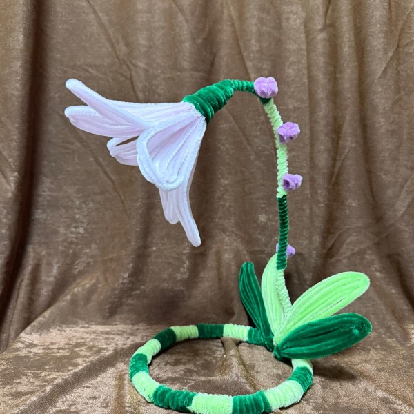 Şonil Çiçek Abajur