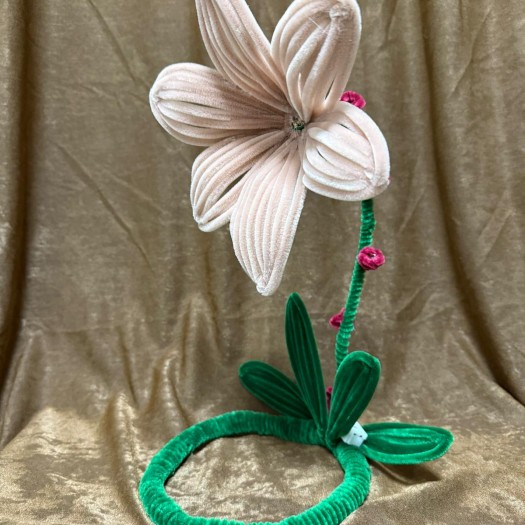 Şonil Çiçek Abajur Şonil Çiçek Abajur