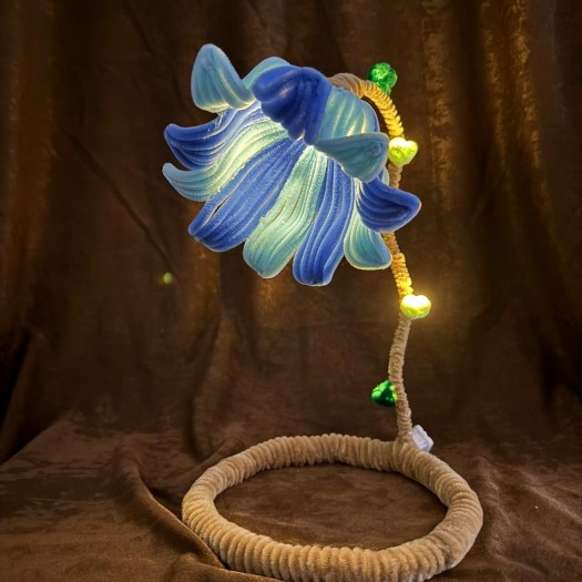 Şonil Çiçek Abajur Şonil Çiçek Abajur