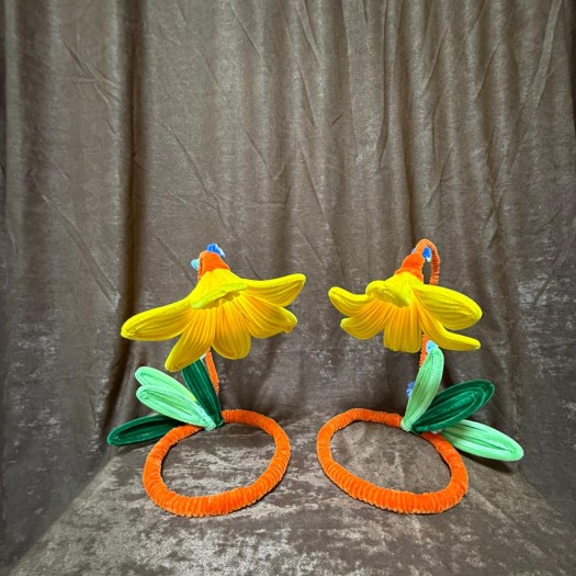 Şonil Çiçek Abajur