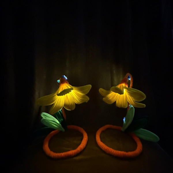 Şonil Çiçek Abajur