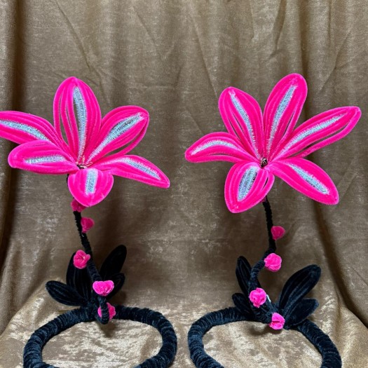 Şonil Çiçek Abajur