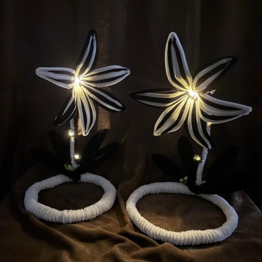 Şonil Çiçek Abajur