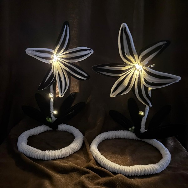 Şonil Çiçek Abajur