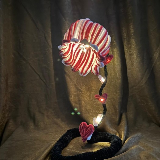 Şonil Çiçek Abajur