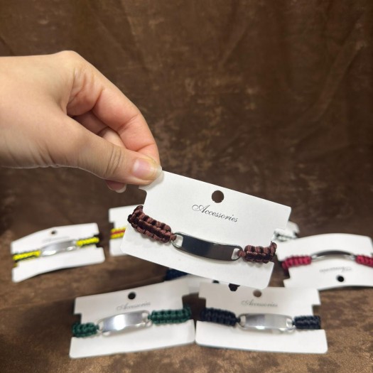 Kişiye Özel Örme Bileklik Lazer Kazıma