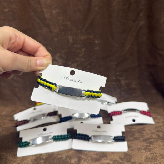 Kişiye Özel Örme Bileklik Lazer Kazıma