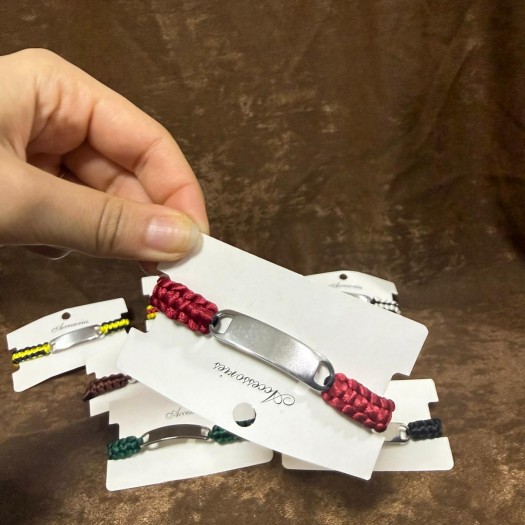 Kişiye Özel Örme Bileklik Lazer Kazıma