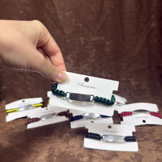 Kişiye Özel Örme Bileklik Lazer Kazıma