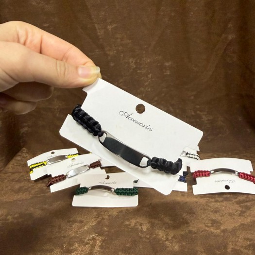 Kişiye Özel Örme Bileklik Lazer Kazıma