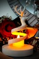Spiral Yükselen Geyik Boynuzlu Tealight Mumluk