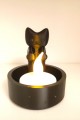 Kara Kedi Sarılmalı Tealight Mumluk