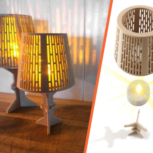 Mini Masa Lambası Formunda Geometrik LED Tealight Mumluk