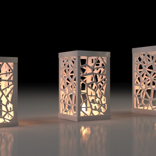 Mozaik Işık: Geometrik Desenli Fener Mumluk Mozaik Işık: Geometrik Desenli Fener Mumluk