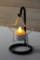 Yüzen Yıldız: Askılı Metal Görünümlü Tealight Mumluk