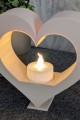 Minimalist Kalp Formunda 3D Baskı Tealight Mumluk Minimalist Kalp Formunda 3D Baskı Tealight Mumluk