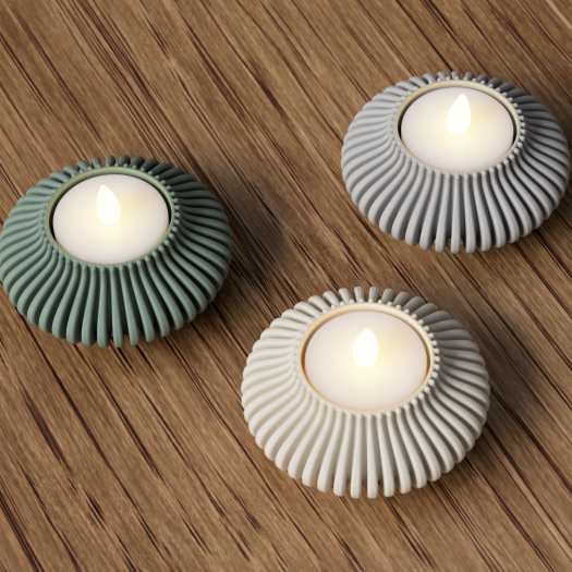 Bubble (Kabarcık) Tasarım Tealight Mumluk Seti (3'lü)