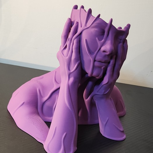 Dramatik Yüz Heykel Saksı