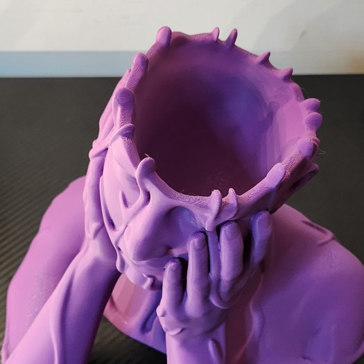 Dramatik Yüz Heykel Saksı