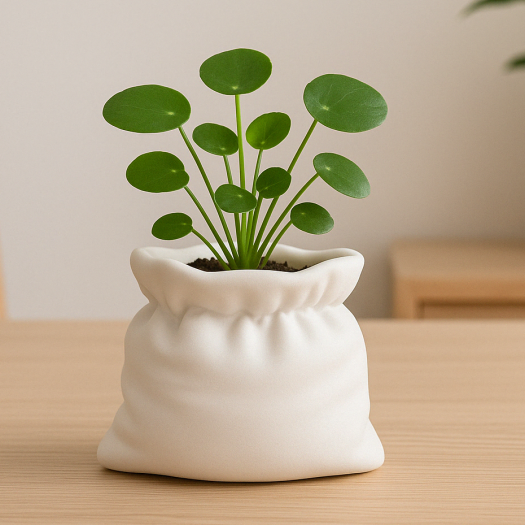 Minimalist Kese Formlu Seramik Saksı