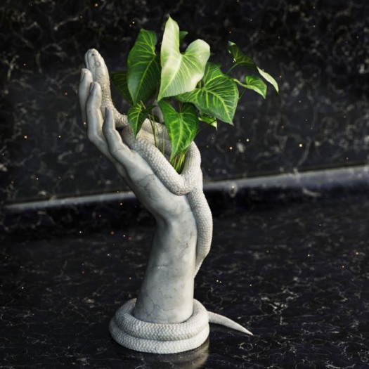 Yılan Sarılı El Saksısı