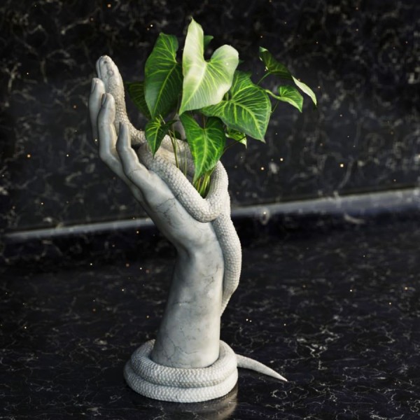 Yılan Sarılı El Saksısı