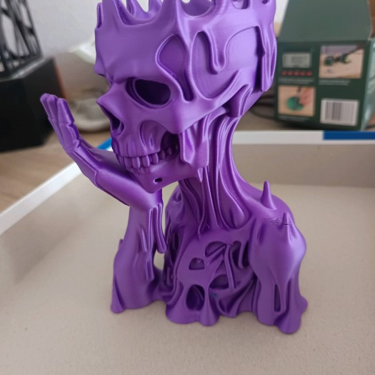 Mor Eriyik Kurukafa Saksı