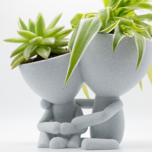 Sarılma Temalı İkili Saksı