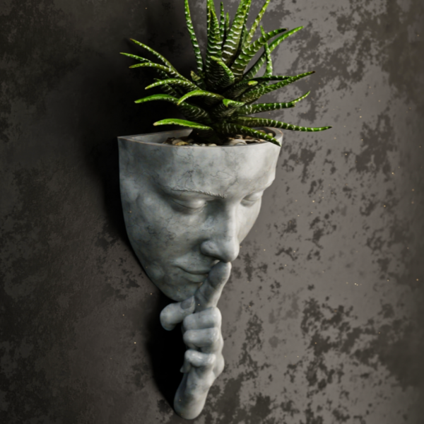 Sessizlik Temalı Duvar Saksısı Sessizlik Temalı Duvar Saksısı