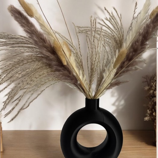 3D Baskı Siyah Dekoratif Vazo – Modern Boho Tasarım 3D Baskı Siyah Dekoratif Vazo – Modern Boho Tasarım